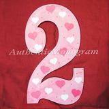aMonogram Art Unlimited Loving Harts Monogram Letter Number Wall Hanging Wood in Brown, Size 17.0 H x 5.0 W x 0.25 D in | Wayfair 91512H-17