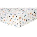 Trend Lab Zoo Animal Flannel Fitted Crib Sheet, Multicolor