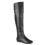 Journee Collection Loft Women's Knee-High Riding Boots, Girl's, Size: 11 Wc, Black