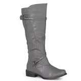Journee Collection Harley Women's Knee-High Boots, Girl's, Size: 7 Medium XWc, Grey