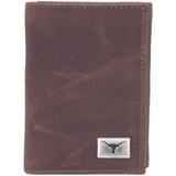 Texas Longhorns Leather Trifold Wallet with Concho