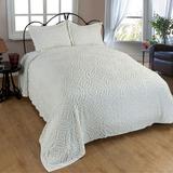 Wedding Ring Chenille Bedspread, White, King