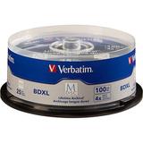 Verbatim M DISC BDXL 100GB 4x Blu-ray Discs Spindle, 25-Pack 98914