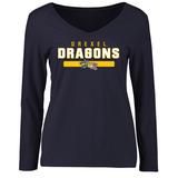 Women's Navy Drexel Dragons Team Strong Long Sleeve T-Shirt