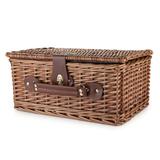 Twine Seaside 9 Piece Newport Wicker Picnic Basket Set Wicker or Wood in Brown, Size 9.9 H x 17.8 W x 10.3 D in | Wayfair 3838