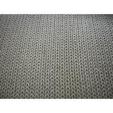 Modern Rugs Handmade Braided Wool Silver Area Rug Wool in Gray, Size 120.0 H x 96.0 W x 0.5 D in | Wayfair nvk_braid-II-810