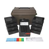 MTM Ammo Can Combo 50 Caliber Polymer Dark Earth with 10 Flip-Top Ammo Boxes 380 ACP, 9mm Luger 100-Round Plastic Black
