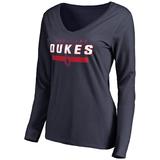 Women's Navy Duquesne Dukes Team Strong Long Sleeve T-Shirt