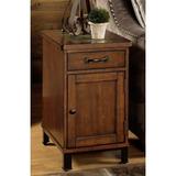 Wildon Home® 3013 1 Drawers Accent Cabinet Metal/Stone in Brown/Gray, Size 24.0 H x 14.0 W x 22.0 D in | Wayfair CST23816 25337979