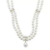 "PearLustre by Imperial 14k Gold Over Silver Freshwater Cultured Pearl Necklace, Women's, Size: 18"", White"