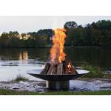 Fire Pit Art Bella Propane/Natural Gas Fire Pit Stainless Steel/Steel in Brown, Size 12.0 H x 34.5 W x 34.5 D in | Wayfair BV34