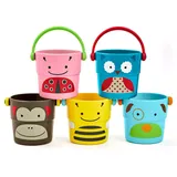 Skip Hop Zoo 5-pc. Stack & Pour Buckets, Multicolor