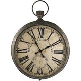 Zentique Oversized 30" Wall Clock Metal in Black/White, Size 45.0 H x 33.0 W x 7.5 D in | Wayfair PC038