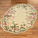 Spring Garden Oval Rug Beige, 5' x 8' Oval, Beige