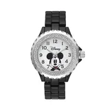 Disney's Mickey Mouse Women's Crystal Watch, Black