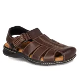 Dr. Scholl's Gaston Men's Leather Fisherman Sandals, Size: Medium (7), Brown