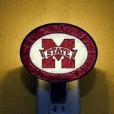 "Mississippi State Bulldogs Hand-Painted Glass Nightlight"