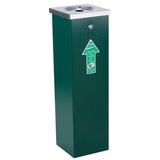 No Butts Bin Co. Flat Top Tower Outdoor Ashtray in Green, Size 29.0 H x 8.0 W x 8.0 D in | Wayfair FLT03