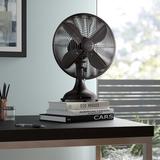 Hunter Home Comfort Retro 17.6" Oscillating Table Fan in Gray, Size 17.6 H x 13.3 W x 9.7 D in | Wayfair 90406