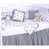 Blueberrie Kids Elephant Tales 3 Piece Crib Bedding Set Cotton in Gray/Indigo | Wayfair 44ELE-3P