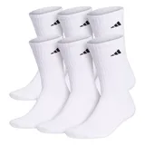 Big & Tall adidas 6-pack Crew Socks, Men's, Size: 12-15, White