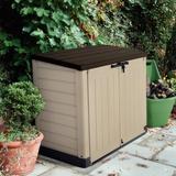 Keter Store-It-Out Max 5 x 3 FT Horizontal Garbage Storage Bin Shed w/ Lockable Weather-resistant Lid in Brown/Gray | Wayfair 226814