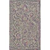 Brown Area Rug - Bungalow Rose Aster Oriental Handmade Tufted Wool Plaza Taupe Area Rug Viscose/Wool/Cotton in Brown, Size 0.5 D in | Wayfair
