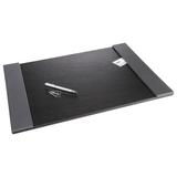 Artistic Products LLC Monticello Desk Pad w/ Fold-Out Side Faux Leather in Black, Size 1.0 H x 24.0 W x 14.0 D in | Wayfair AOP5240-BG
