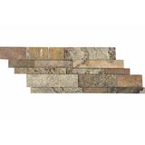 Parvatile Scabos 0.5" x 13" Travertine Linear Mosaic Wall & Floor Tile Natural Stone/Travertine in Brown/Gray/White, Size 13.0 H x 0.5 W x 0.5 D in
