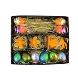 Northlight Seasonal 13 Piece Easter Egg Flower & Bunny Spring Decoration Pick Set Plastic in Blue/Green/Yellow, Size 10.0 H x 1.5 W x 1.5 D in
