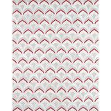 Gray/Red Area Rug - Pasargad Galaxy Floral Handmade Cowhide/Rust Area Rug Silk/Bamboo Slat & Seagrass in Gray/Red, Size 72.0 W x 0.1 D in | Wayfair