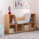 KidKraft kids 22.5" H x 40" W Bookcase Reading Nook Wood in Brown, Size 23.5 H x 40.13 W x 12.25 D in | Wayfair 14232