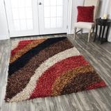 The Conestoga Trading Co. Hand-Tufted/Tan Area Rug Polyester in Brown/Red, Size 72.0 W x 1.0 D in | Wayfair CNTC4128 27669621