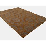 Brown Area Rug - Meridian Rugmakers Jhumri Hand-woven/Blue Area Rug Wool in Brown, Size 63.0 W x 0.5 D in | Wayfair MRDN1067 27627335