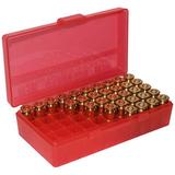 Mtm Case-Gard 50 Round Pistol Ammo Box - Ammo Boxes Pistol Red 45acp-40-10mm 50