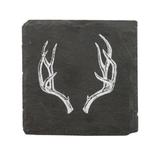 Twine Rustic Holiday Antler Slate Coasters Stoneware in Black, Size 4.0 H x 0.25 D in | Wayfair 3295