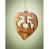 Earthwood LLC Olive Wood Heart Ornament Wood in Brown, Size 2.5 H x 2.25 W x 0.25 D in | Wayfair B-01