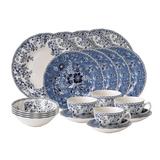 Johnson Brothers Devon Cottage 20 Piece Dinnerware Set, Service for 4 Porcelain/Ceramic in Blue/White | Wayfair A8200608050
