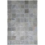 Gray Area Rug - Modern Rugs Geometric Handmade Area Rug in Leather in Gray, Size 60.0 W x 0.5 D in | Wayfair esg_16P-20006-58
