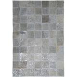 Gray Area Rug - Modern Rugs Geometric Handmade Area Rug in Silver Leather in Gray, Size 60.0 W x 0.5 D in | Wayfair esg_16P-20004-58