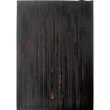 Modern Rugs Striped Handmade Dark Area Rug Leather in Brown, Size 108.0 H x 72.0 W x 0.5 D in | Wayfair M80-69