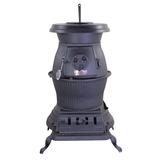 United States Stove Company Railroad Potbelly Direct Vent Coal Stove in Black, Size 34.0 H x 22.0 D in | Wayfair 1869