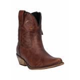 Haband Women's Dan Post Unlay Zip Cowboy Boot, Brown, Size 6.5 Wide, W