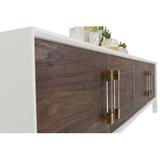 ModShop La Fontelina 4 Door Credenza Wood in Brown/Gray/White, Size 25.0 H x 84.0 W x 18.0 D in | Wayfair CRED0040