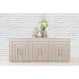 ModShop Art Deco Credenza Wood in Brown/Gray/Green, Size 25.0 H x 84.0 W x 18.0 D in | Wayfair CRED0042