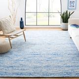 Blue/Brown Area Rug - Wrought Studio™ Nasir Abstract Hand-Woven Flatweave Wool Blue Area Rug Wool in Blue/Brown, Size 96.0 W x 0.63 D in | Wayfair