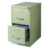HIRSH 17889 15" W 2 Drawer Vertical File Cabinet, Putty, Letter