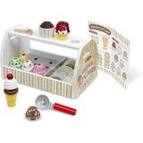 Melissa & Doug 20 Piece Scoop & Serve Ice Cream Counter Play Set Accessory in White/Yellow, Size 13.4 H x 8.7 W x 7.7 D in | Wayfair 9286