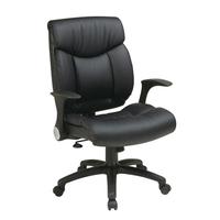 Office Star Products Oversized Faux Leather Managers Chair with Flip Arms
