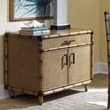 Tommy Bahama Home Twin Palms Larimar Storage Chest, Metal in Brown/Red, Size 30.0 H x 38.0 W x 23.0 D in | Wayfair 558-932